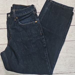 Levi's 33x30 Men's Dark Blue Straight/relaxed Fit Jeans